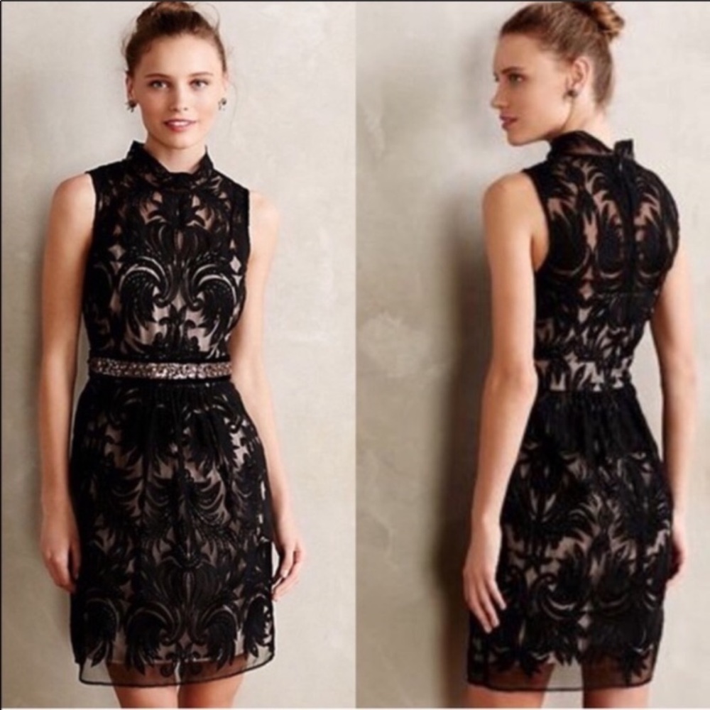 Anthropologie Yoana Baraschi Black Lace Dress